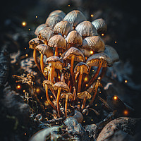 Buy canvas prints of Wild Magic Mushrooms in the Fantasy Forest by Ioan Decean