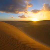 Buy canvas prints of Desert Sunset by Jordan Jelev