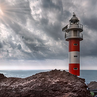 Buy canvas prints of Lighthouse Punta de Teno on the Atlantic Ocean by Jordan Jelev