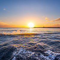 Buy canvas prints of Sunrise over sea by Jordan Jelev