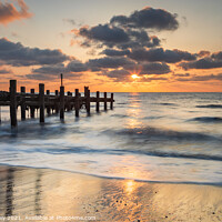Buy canvas prints of Gorleston-on-Sea Norfolk Beach Sunrise  by David Powley