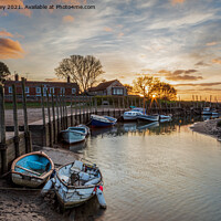 Buy canvas prints of Blakeney Quay Sunset North Norfolk by David Powley