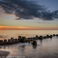 Buy canvas prints of Overstrand Beach at Sunset by David Powley