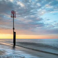 Buy canvas prints of Sunset on the beach at Caister-on-Sea Norfolk by David Powley