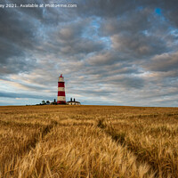 Buy canvas prints of Clouds Over Happisburgh Lighthouse by David Powley