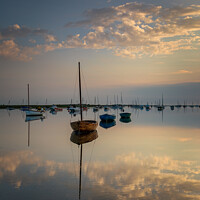 Buy canvas prints of Brancaster Staithe Morning Reflections  by David Powley
