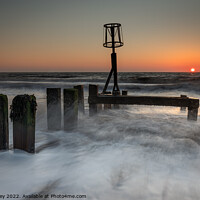 Buy canvas prints of Sunrise Over Gorleston Beach by David Powley