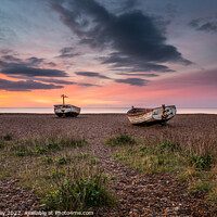 Buy canvas prints of Sunrise on Aldeburgh Beach by David Powley