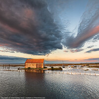 Buy canvas prints of Stunning Thornham Harbour Sunset by David Powley