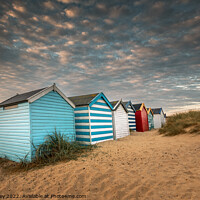 Buy canvas prints of Millionaires Row on Southwold Beach by David Powley