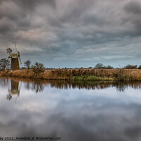 Buy canvas prints of Early Morning Reflections On The Norfolk Broads by David Powley