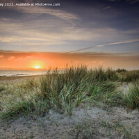 Buy canvas prints of Peaceful Sunrise on Caister Beach by David Powley