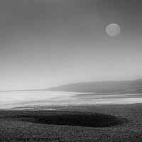 Buy canvas prints of Mystical Moon on a Minimalist Beach by David Powley