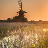 Buy canvas prints of Evening Light At Herringfleet Mill by David Powley