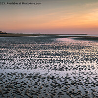 Buy canvas prints of Sunset On Brancaster Beach  by David Powley