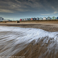 Buy canvas prints of Incoming Tide On Southwold Beach by David Powley