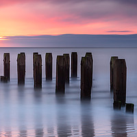 Buy canvas prints of Sunrise on Lowestoft Beach Suffolk by David Powley