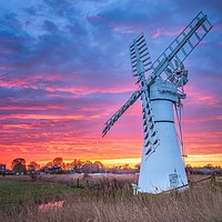 Buy canvas prints of Thurne Mill Sunrise by David Powley