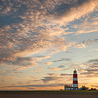 Buy canvas prints of Big sky over Happisburgh Lighthouse Norfolk by David Powley