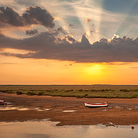 Buy canvas prints of Evening glow at Burnham Overy Staithe by David Powley