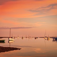 Buy canvas prints of Dawn reflections at Brancaster Staithe by David Powley