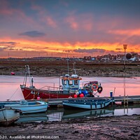 Buy canvas prints of Early colour over Wells Harbour by David Powley