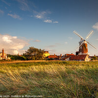 Buy canvas prints of Evening light over Cley Mill by David Powley