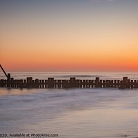 Buy canvas prints of Winter Sunrise on Walcott Beach by David Powley