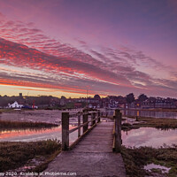 Buy canvas prints of Sunrise Sky Over Blakeney by David Powley