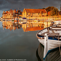 Buy canvas prints of Evening Reflections at Blakeney Harbour Norfolk by David Powley