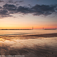Buy canvas prints of Norfolk Beach Sunrise at Sea Palling by David Powley