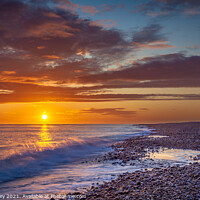 Buy canvas prints of Sunrise Over Cromer Beach Norfolk by David Powley