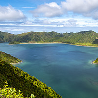 Buy canvas prints of Lagoa Do Fogo, Azores by Caroline Claye