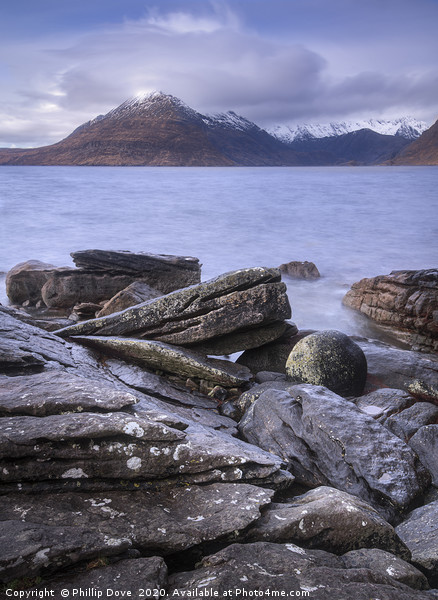 Snow capped Cuillins from Elgol Picture Board by Phillip Dove LRPS