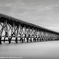 Buy canvas prints of Steetley Jetty Monochrome by Phillip Dove LRPS
