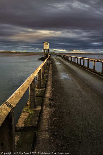 Holy Island Causeway and Refuge Picture Board by Phillip Dove LRPS