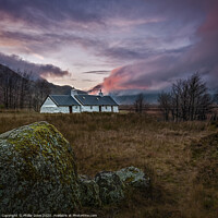 Buy canvas prints of Blackrock Cottage under Fiery Sky by Phillip Dove LRPS