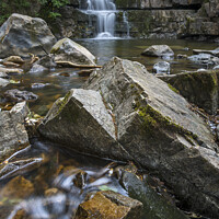 Buy canvas prints of Waterfall at Bowlees by Phillip Dove LRPS