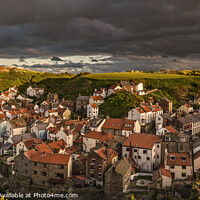 Buy canvas prints of Storm Clouds over Staithes by Phillip Dove LRPS