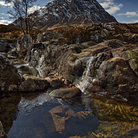 Buy canvas prints of Cool Waters at the Buachaille Etive Mor by Phillip Dove LRPS