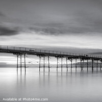 Buy canvas prints of Saltburn Pier in Black and White by Phillip Dove LRPS