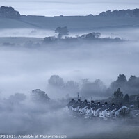 Buy canvas prints of Gribdale Terrace in the Mist by Phillip Dove LRPS