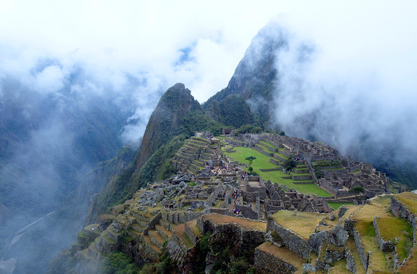 Machu Picchu in the mist Picture Board by Theo Spanellis