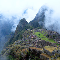 Buy canvas prints of Machu Picchu in the mist by Theo Spanellis