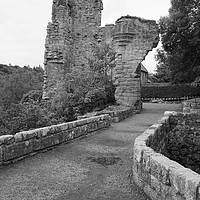 Buy canvas prints of The entrance to Rosslyn castle, black&white by Theo Spanellis