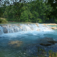 Buy canvas prints of Cascadas de Agua Azul, in Mexico by Theo Spanellis