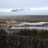 Buy canvas prints of Þingvellir valley of tectonic plates, Iceland by Theo Spanellis