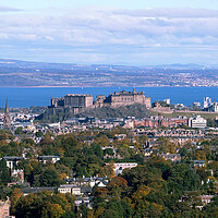 Buy canvas prints of Edinburgh Castle view from above by Theo Spanellis