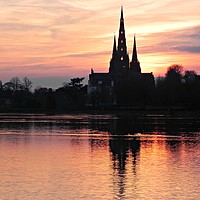 Buy canvas prints of                   LICHFIELD CATHEDRAL              by Sue HASKER