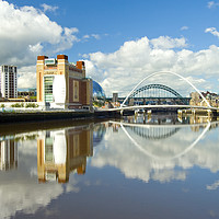 Buy canvas prints of River Tyne at Newcastle & the Sage Gallery by DHWebb Art